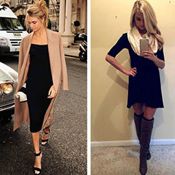 С чем носить черное платье?