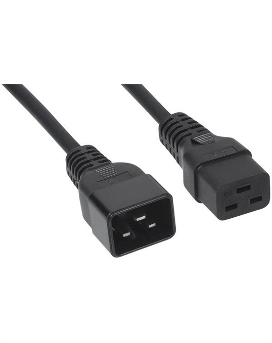 Кабель питания PC-IEC19-IEC20-5M IEC 320 C19 - IEC 320 C20 (3x1.5), 16A, прямая вилка, 5м Cabeus - 1